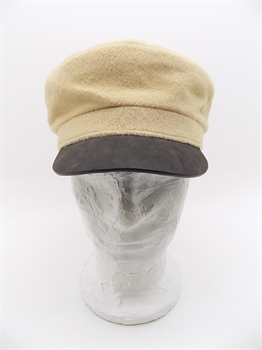 MARINARETTO BEIGE PURO CASHMERE CON VISIERA NABUK