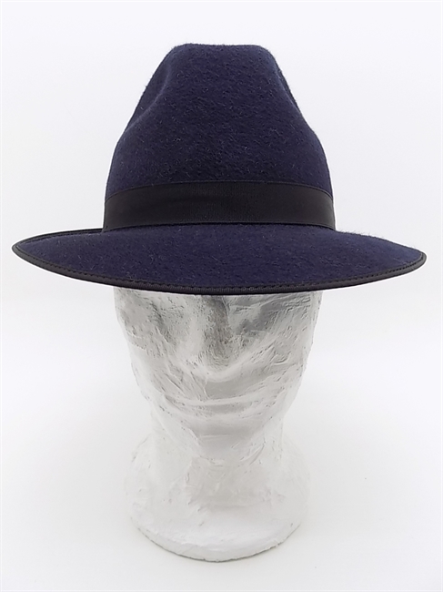 CAPPELLO IN FELTRO DI CASHMERE BLU-en