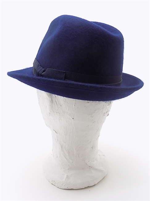 CAPPELLO IN FELTRO BLU