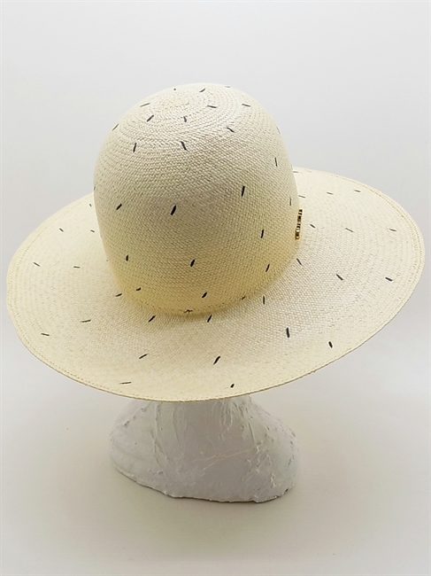VIOLET PANAMA CUENCA BEIGE NATURALE A POIS NERI