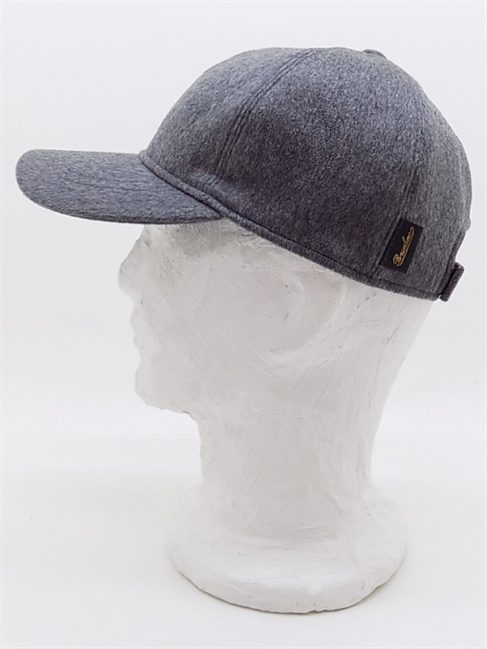 HIKER BASEBALL CAP SEI SPICCHI IN CASHMERE GRIGIO RODIO