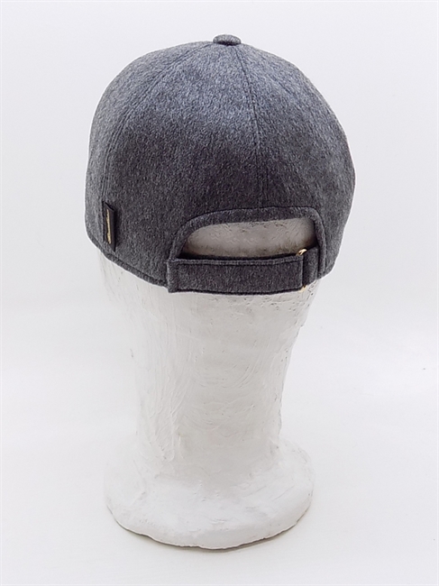 HIKER BASEBALL CAP SEI SPICCHI IN CASHMERE GRIGIO RODIO