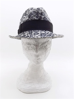 TRILBY IN FELTO MELUSINE LEOPARDATO GRIGIO