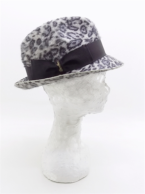 TRILBY IN FELTO MELUSINE LEOPARDATO GRIGIO