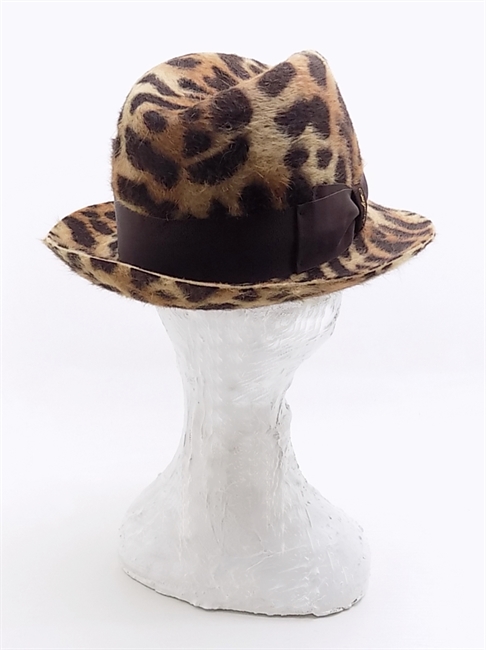 TRILBY IN FELTO MELUSINE LEOPARDATO MARRONE