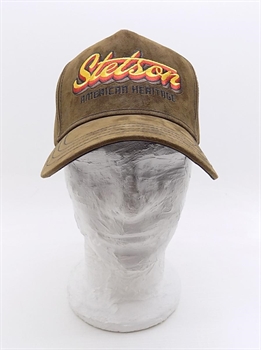 TRUCKER CAP OILY GOAT SUEDE MARRONE