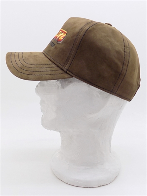 TRUCKER CAP OILY GOAT SUEDE MARRONE-en