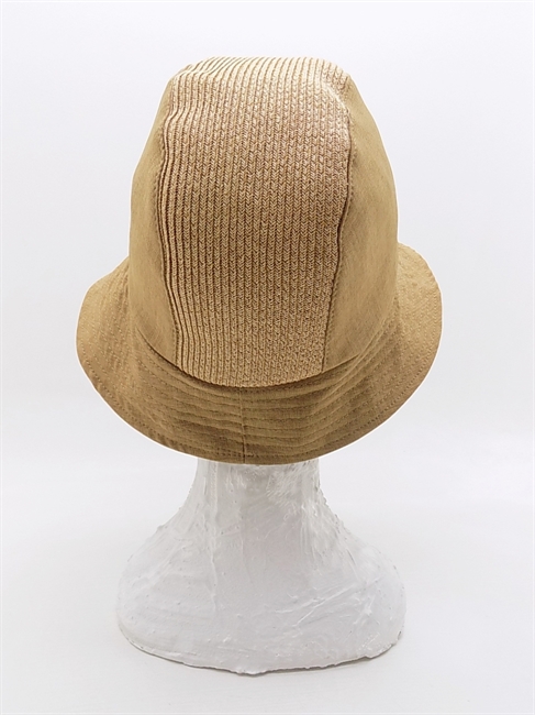 CAPPELLO MINERVA BEIGE CON FASCIA CENTRALE IN TRECCIA