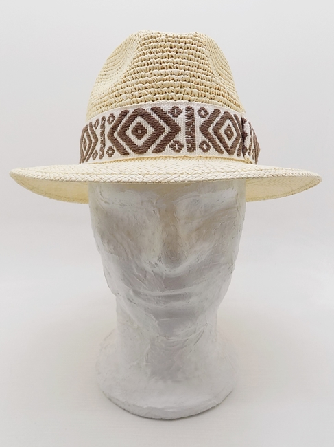 COUNTRY PANAMA SEMICROCHET BEIGE NATURALE NASTRO ETNICO