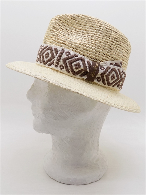 COUNTRY PANAMA SEMICROCHET BEIGE NATURALE NASTRO ETNICO
