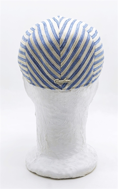 PARIGI BERRETTO PIATTO A BECCO D'ANATRA BIANCO/JEANS