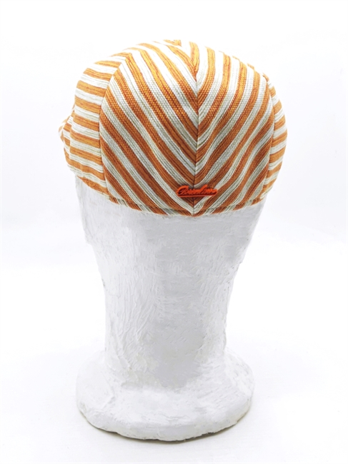 PARIGI BERRETTO PIATTO A BECCO D'ANATRA BIANCO/ARANCIO