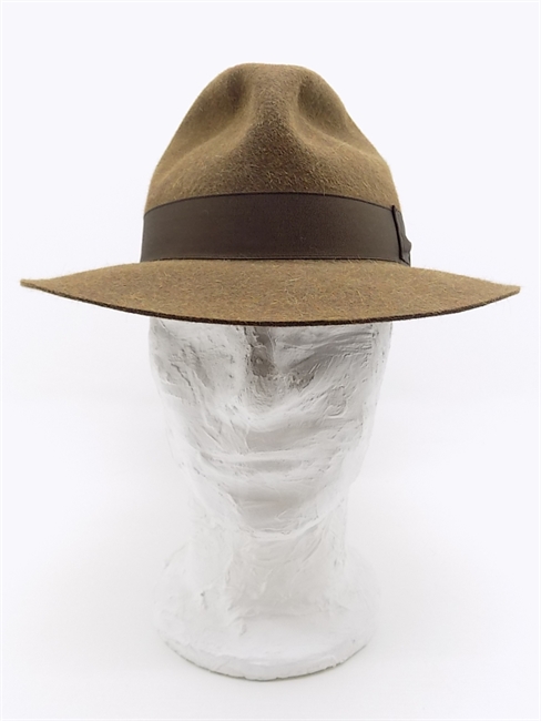 TRILBY IN FELTRO DI LAPIN MARRONE BRUCIATO