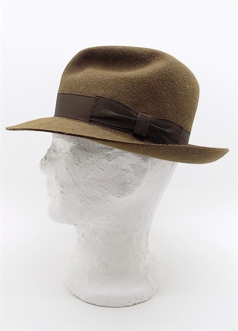TRILBY IN FELTRO DI LAPIN MARRONE BRUCIATO