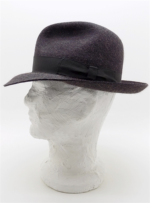 TRILBY IN FELTRO DI LAPIN GRIGIO TORTORA MELANGE
