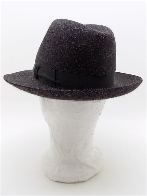 TRILBY IN FELTRO DI LAPIN GRIGIO TORTORA MELANGE