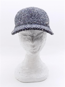 HIKER BASEBALL CAP PAILLETTES IN LANA GRIGIO/NERA