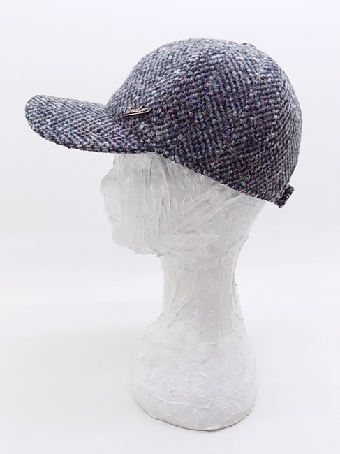 HIKER BASEBALL CAP PAILLETTES IN LANA GRIGIO/NERA