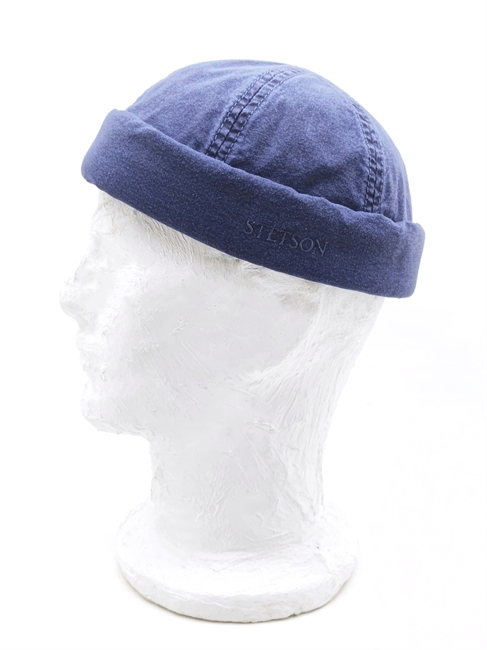 BERRETTO DOCKER DELAVE ORGANIC COTTON BLU SCURO
