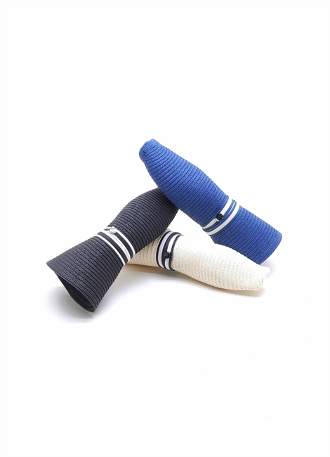 GISELLE IN TRECCIA DI CARTA TESSILE BLU