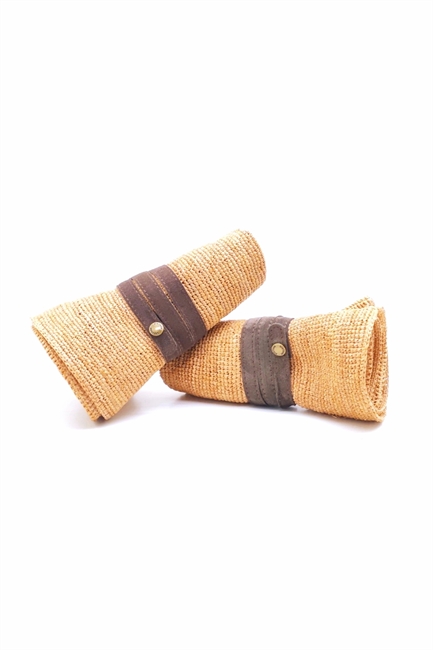 TRAVELLER ROLLABLE IN PAGLIA CROCHET BEIGE NATURALE