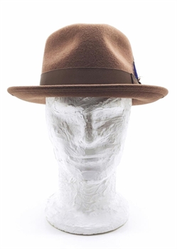 TEARDROP FEDORA LIGHT FELT MARRONE