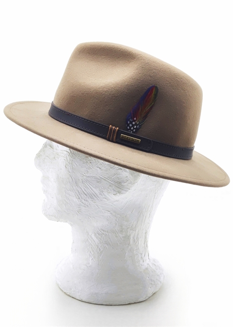 DELVARO TRAVELLER SOFT FELT MARRONE PIEGHEVOLE IDROREPELLENTE