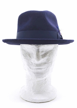 TEARDROP FEDORA LIGHT FELT BLU