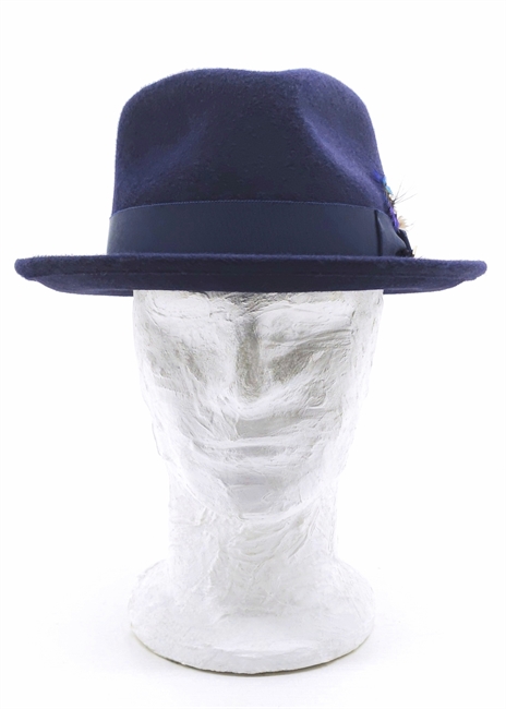 TEARDROP FEDORA LIGHT FELT BLU