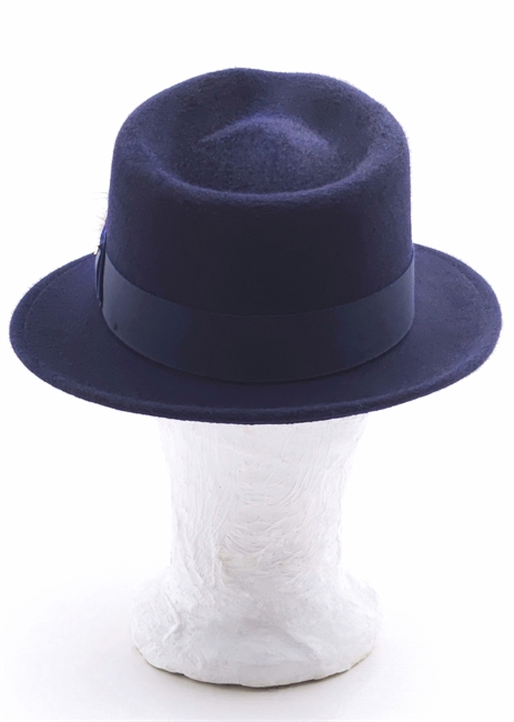 TEARDROP FEDORA LIGHT FELT BLU