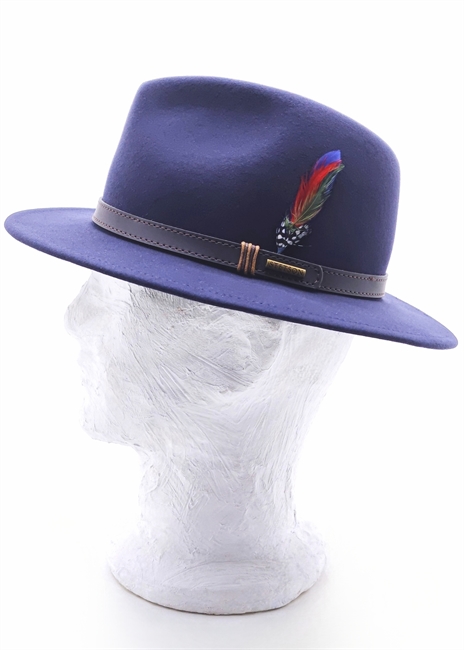DELVARO TRAVELLER SOFT FELT BLU PIEGHEVOLE IDROREPELLENTE