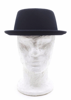 PORK PIE WOOLFELT IN LANA UNI NERO