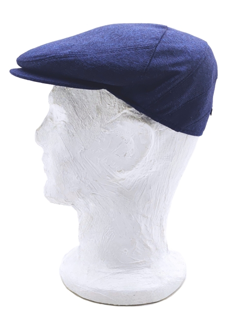 VINCENZO BERRETTO SFILATO IN LANA BLU