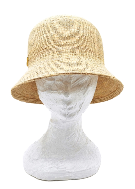 KOKO CLOCHE IN RAFIA CROCHET BEIGE NATURALE