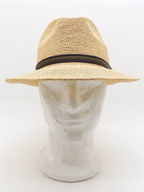 ARGENTINA ARROTOLABILE IN RAFIA CROCHET NATURALE A TESA MEDIA