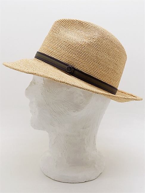 ARGENTINA ARROTOLABILE IN RAFIA CROCHET NATURALE A TESA MEDIA