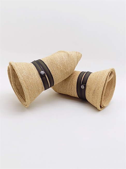 ARGENTINA ARROTOLABILE IN RAFIA CROCHET NATURALE A TESA MEDIA