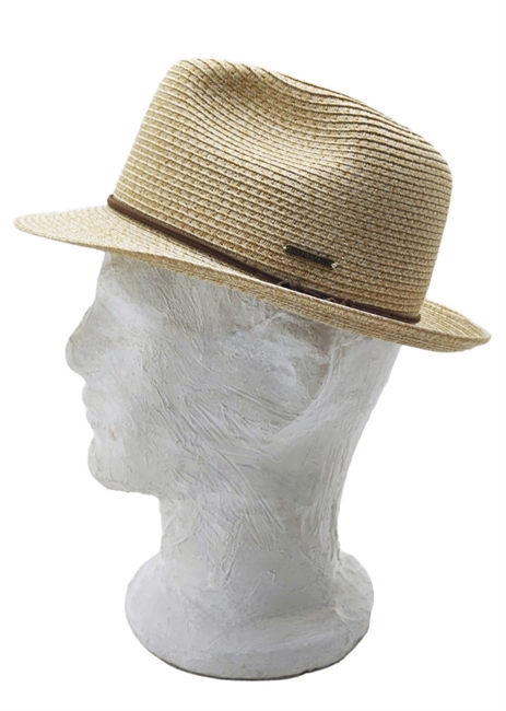 CAPPELLO WASHED BRAID TRILBY BEIGE CHIARO