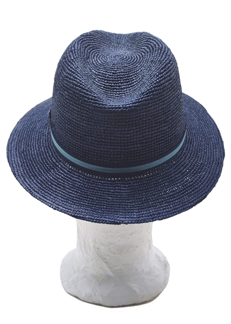ARGENTINA COLOR ARROTOLABILE IN RAFIA CROCHET NAVY TESA MEDIA
