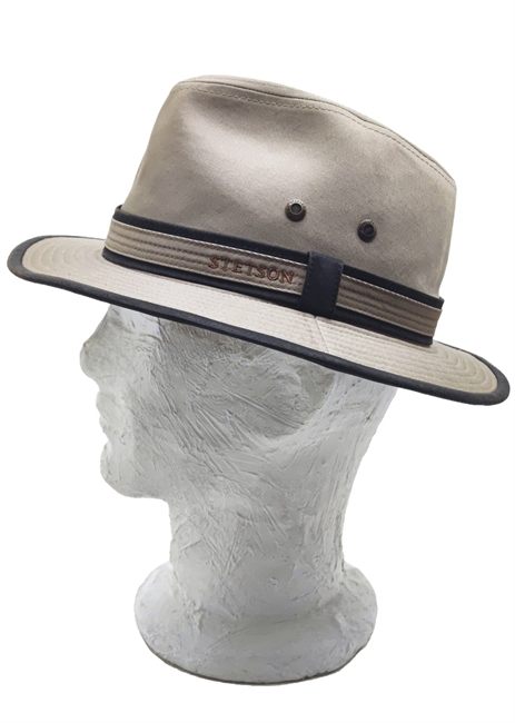 CAPPELLO TRAVELLER ANTI UV AVA COTTON BEIGE/VERDE