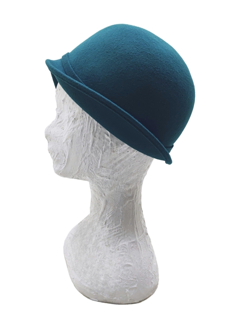 CLOCHE ONDA IN FELTRO OTTANIO CON FIBBIA