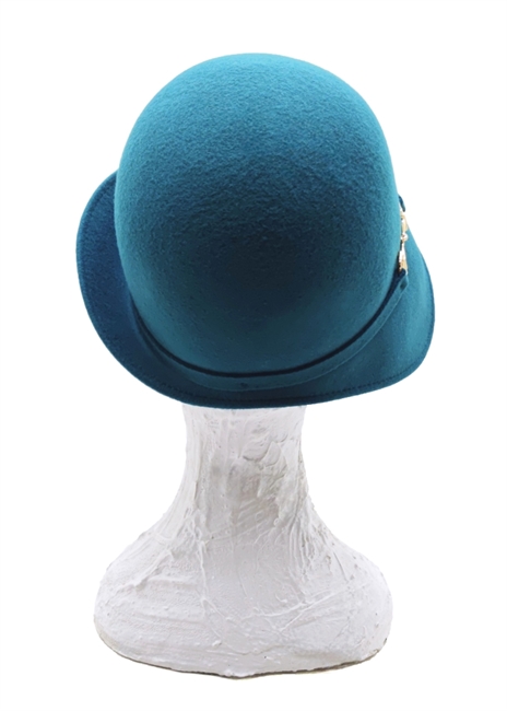 CLOCHE ONDA IN FELTRO OTTANIO CON FIBBIA