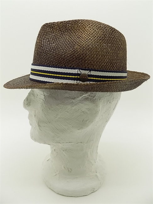 TRILBY IN JUTA CON NASTRO RIGATO