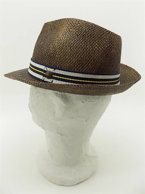 TRILBY IN JUTA CON NASTRO RIGATO