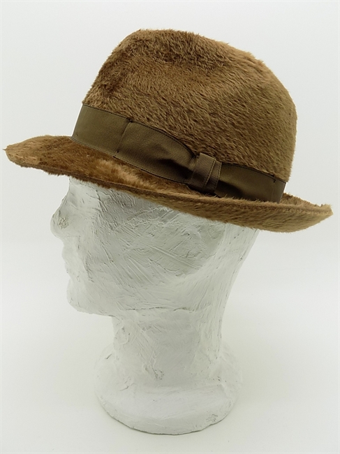 TRILBY IN FELTRO DI LAPIN MARRONE BRUCIATO