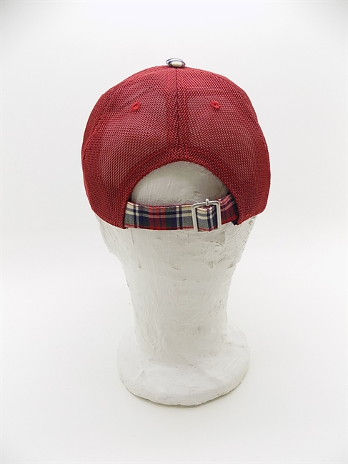 BASEBALL LINO RICAMO INSETTI FOD.SCOZZESE ROSSO-en