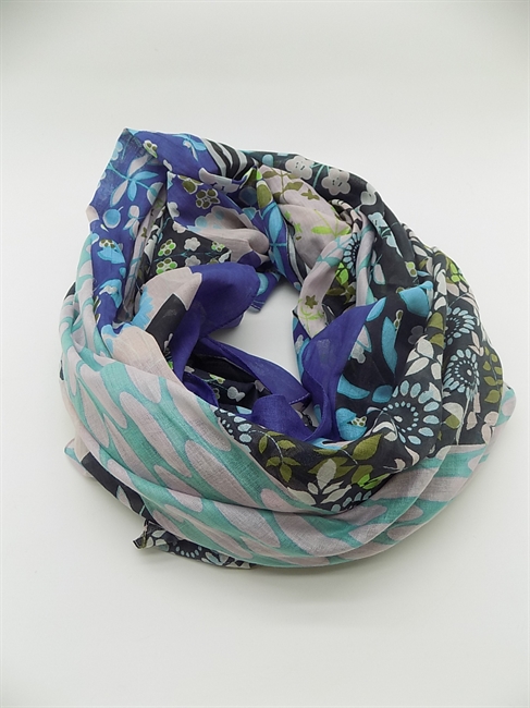 FOULARD IN COTONE FANTASIA VIOLA-en