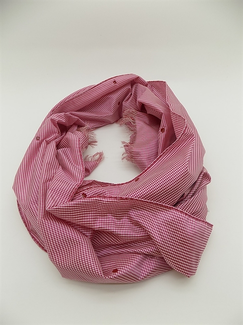 FOULARD A QUADRI ROSSO-en