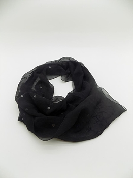 FOULARD CON PAILLETS NERO-en